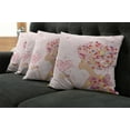 thumbnail image 5 of Ambesonne Pink Throw Pillow Cover 4 Pack, Flowers Girl Butterflies, 24", Multicolor, 5 of 5