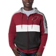 thumbnail image 5 of Men's Starter Cardinal/Black Arizona Cardinals Playoffs Color Block Full-Zip Hoodie, 5 of 5