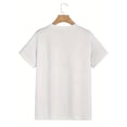 thumbnail image 2 of [Opción popular] Camiseta con estampado gráfico para hombre - Camiseta informal de poliéster de manga corta con cuello redondo, capa interior de verano para adultos, hombres, mujeres, adolescentes, jó, 2 of 5