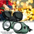 thumbnail image 4 of Gafas de soldadura con tapa frontal, gafas protectoras para soldador con lentes de 50 mm, gafas de seguridad utilizadas para soldar, soplete, corte por combustión, 4 of 5