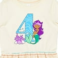 thumbnail image 4 of Inktastic Fourth Birthday Mermaid Girls Toddler Dress, 4 of 5
