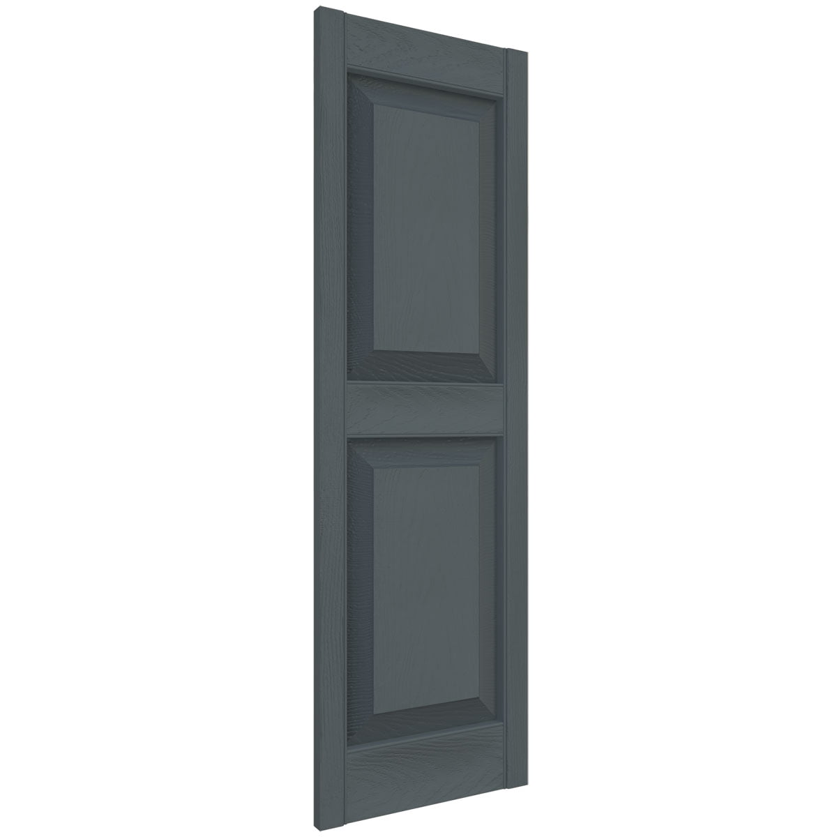 Ekena Millwork 14 3/4"W x 55"H Mid-America Vinyl, Standard Size Williamsburg Double Panel Shutters, w/Installation Shutter-Lok's & Matching Screws (Per Pair), 419 - Storm Cloud