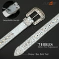 thumbnail image 5 of SUOSDEY Sparkly Rhinestone Belt for Women Men Western Cowboy Cowgirl Bling Diamond Leather Belt for Jeans Gifts, 5 of 7