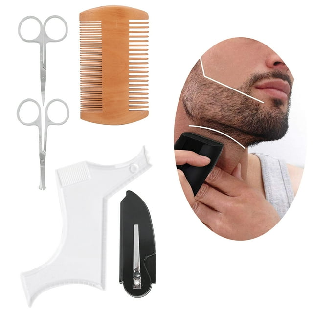 Plantilla de Formación de Barba, Terrestre de Diseño de Barba Transparente Tariche de Peinado de la Plantilla de Modelado de Barba para Salón para el Hogar