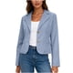 thumbnail image 3 of RKSTN Blazers for Women Oversized Lapel Single Breasted Button Cropped Blazer Business Suit Jacket Womens Casual Solid Plus Size Turndown Collar Loose Long Sleeve Professional Office Wear Blazer, 3 of 10