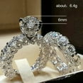 thumbnail image 5 of LINXIQIN 2pcs His and Hers Wedding Ring Sets Couples Engagement Rings Women and Men 925 Sterling Silver Full Cubic Zirconia New Jewelry, 5 of 7