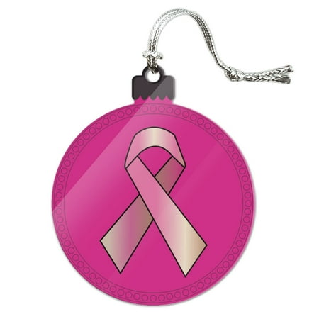 Breast Cancer Awareness Pink Support Ribbon Acrylic Christmas Tree Holiday