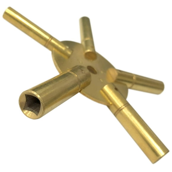 2-10 & 3-11 Clock Key Set : Winged Brass Spider Star Pair - Odd & Even (110)