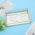 thumbnail image 1 of Vintage Metal Glass Storage Box Gold Tray Jewelry Cosmetics Display Boxes Makeup Cases, 1 of 6
