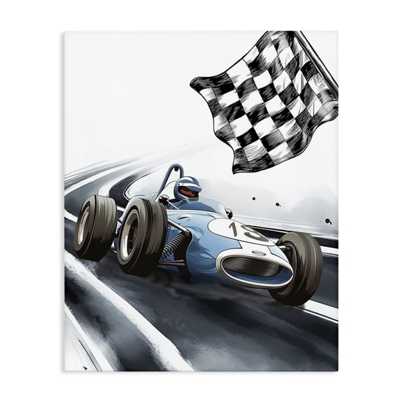 Stupell Industries Contemporary Dynamic Racecar Driving Canvas Art, 16 x 20, by Christine Simpson Art