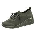 thumbnail image 2 of Domzle Women's Running Shoe Lightweight Fashion Sneaker for Jogging Walking Light Workouts Army Green 37, 2 of 6