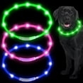 thumbnail image 1 of 3 Pcs LED Pet Collar  Light Up Dog Collars  USB Rechargeable Water Resistant  Outdoor Cuttable Glowing Necklace, 1 of 7