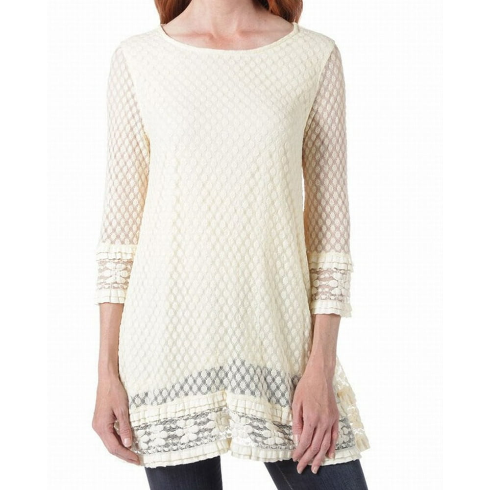 Ali Miles Ali Miles NEW White Ivory Womens Size Medium M Textured