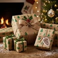 thumbnail image 6 of Christmas Gift Wrapping Paper Roll, 17 Inch x 118 Inch Brown Wrapping Paper for Gifting Christmas Winter Holiday Party Supplies, Pine (W), 6 of 6
