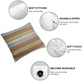 thumbnail image 4 of BANET Short Plush Pillow Case Double Sided Print , Blue Green Super Soft Square Throw Pillowslip Couch Sofa Covers for Bed Room, Beach 24x24in, 4 of 5