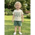 thumbnail image 5 of Loicainy Toddler Baby Boy Summer Outfits 6 12 18 24 Months 2T 3T 4T Letter Print Short Sleeve T-shirts and Solid Shorts 2 Piece Clothes Set, 5 of 9