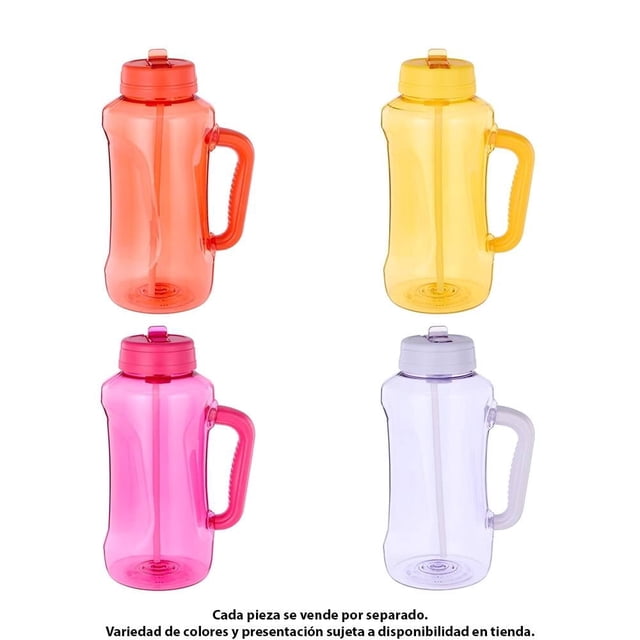 Botella Cool Gear Plástico con Popote y Asa para Bebidas Frías de 1.89 Litros