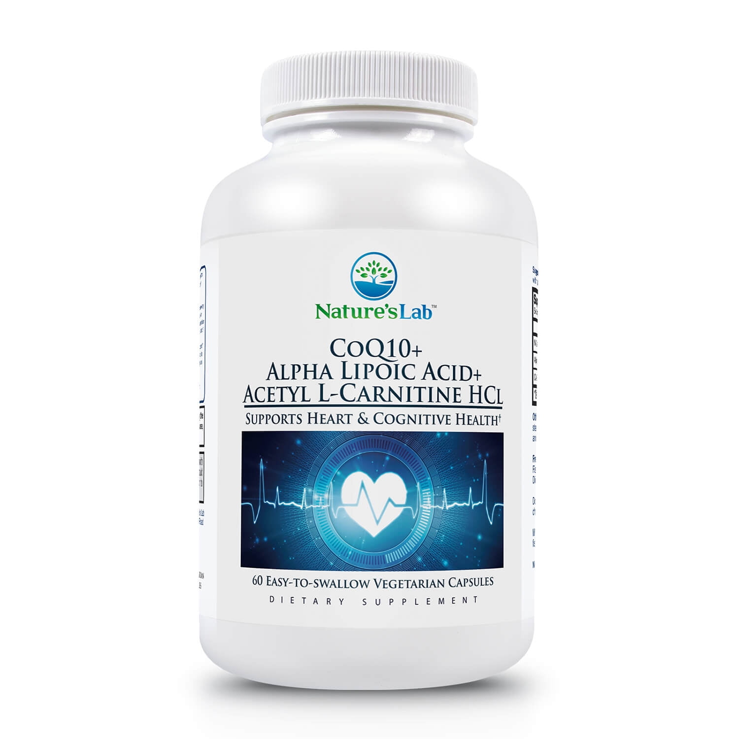 Nature's Lab CoQ10 + Alpha Lipoic Acid + Acetyl L-Carnitine HCl - 60 Capsules