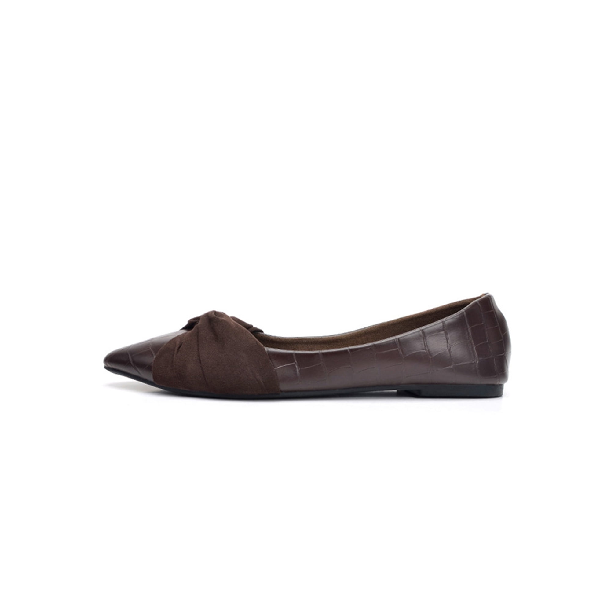 Woobling Ladies Penny Loafer Comfortable Walking Shoes Pointy Toe Flats Portable Loafers Dance Dress Shoe Dark Brown 8 Walmart