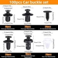 thumbnail image 5 of 100PCS Expansion Screw Clips Set, 6 Sizes Automotive Plastic Fastener Kit for Car Bumper, Door Panel, Mudguard, with Fastener Remover Tool & Plastic Box (100 Piece Kit), 5 of 9