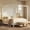 Beige, variant on Euroco Wood King Size Canopy Platform Bed, Beige