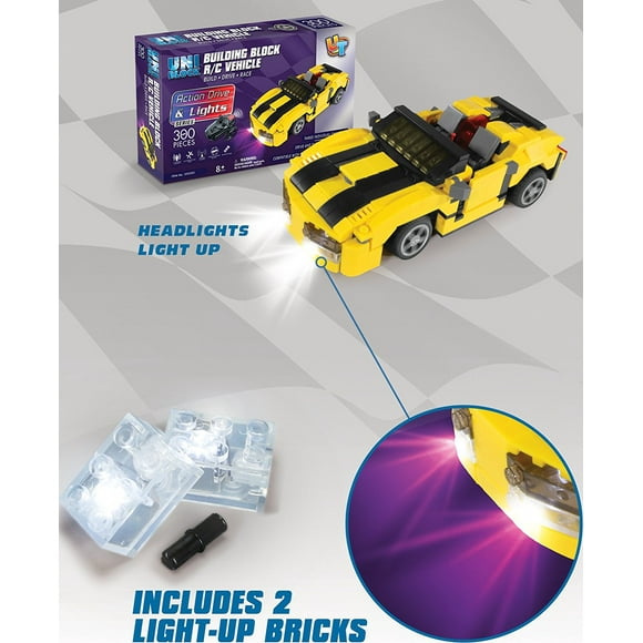 Games - Uniblock - Remote Control Building Block Car 300 pc lights R/C Toys 500300