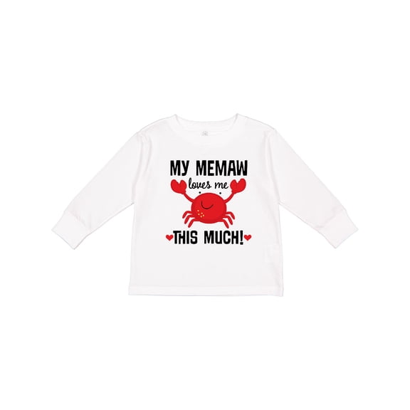 Inktastic Memaw Loves Me Grandson Gift Boys or Girls Long Sleeve Toddler T-Shirt