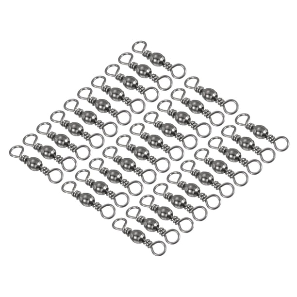Giratorio de Carrete de Pesca, 30 Piezas 33lb Accesorios de Terminal de Acero al Carbono, Negro