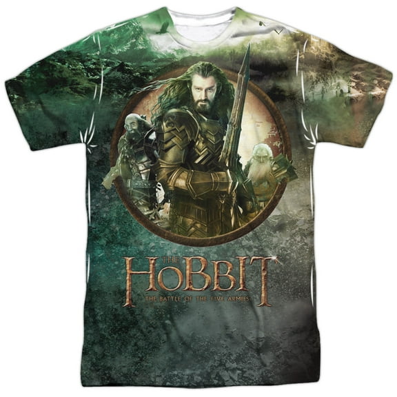 Hobbit Men's  Dwarves Vs Azog Sublimation T-shirt White