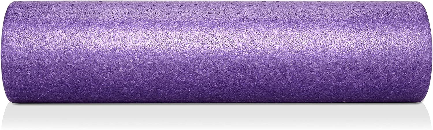 24" High-Density Foam Roller for Exercise, Massage, Muscle Recovery - Round Purple