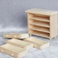 thumbnail image 2 of 1Pc Mini Wooden Cabinet Model Mini House Miniature Furniture Desktop Ornament, 2 of 4