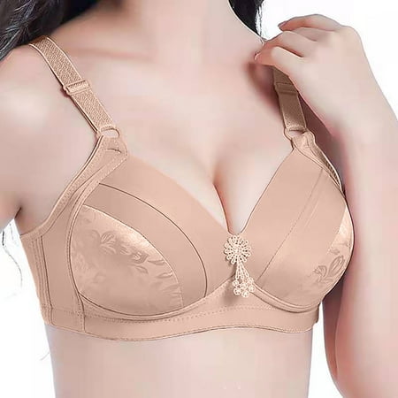 

Women s Bra No Steel Ring Steel Ring Slim Front Button Breathable Gather Spring Summer Casual Basic Soft Fashion Cute Daily Versatile Style Underwear