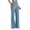 *2-Light Blue, variant on Women's Button Down Yoga Pants,Straight Legs Trousers For Women,Ladies Bell Bottom Leggings with Pockets,Wine,Size S