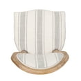 thumbnail image 6 of Noble House Karter Indoor French Fabric Dining Chairs, Set of 4, Gray Stripes, 6 of 10