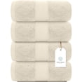 thumbnail image 2 of Juego de toallas de baño, color blanco, clásico, lujoso, 700 g/m², algodón, 4 unidades, 2 of 7