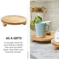 thumbnail image 5 of Tea Table Flowerpot Holder Round Coffee Tray Wooden Storage Base Shelf Plant Potted Racks, 5 of 6