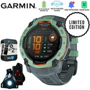 Garmin Instinct 3 50mm Outdoor GPS Smartwatch, AMOLED, Neo Tropic with Twilight Band 010-03020-01 Bundle with 2 Year Extended Warranty & Deco Essentials Wearable Safety Light