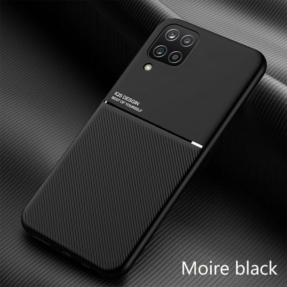 Dteck Case For Samsung Galaxy A12 6.5-inch,Luxury Shockproof Rubber Silicone TPU Protector Ultra Slim Hybrid Business Back Phone Galaxy A12 Cover,Black