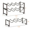 Wine Rack, 2 Tier Stackable Metal Wine Bottle Rack Holder Organizer