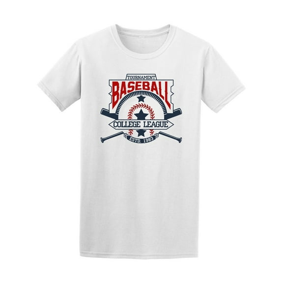 Tournament Baseball College T-Shirt Men -Image by Shutterstock, Male Small
