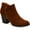 Brown, variant on STYLE & COMPANY Womens Gray Notched At Sides Cushioned Zipper Accent Masrinaa Round Toe Block Heel Zip-Up Booties 6.5 M