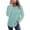Blue-Green, variant on Ronuti Lightweight Sweatshirt for Women Fall Long Sleeve Shirts Fashion Casual Crew Neck Pullover Tops
