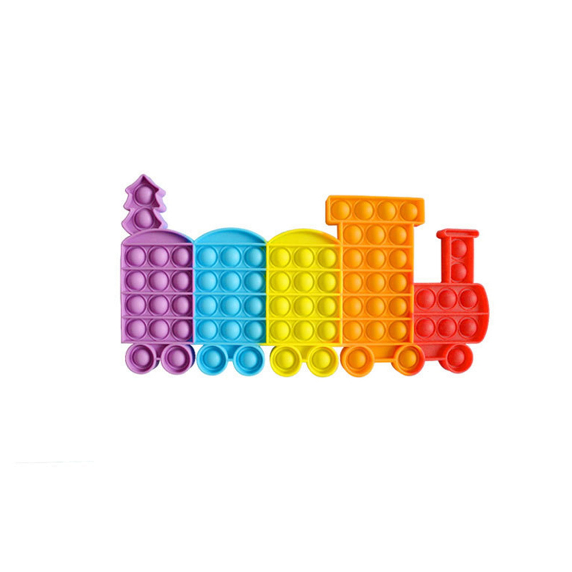 Train Push it Bubble Pop Fidget Sensory Toy ADHD Stress Reliever Gift Toys 
