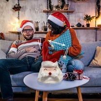 Musical Christmas Santa Hat with Dancing Motion and LED Light Effects Battery Operated Singing Santa Hat with Multiple Holiday Songs Fun Christmas Party Supplies for Adults and Kids