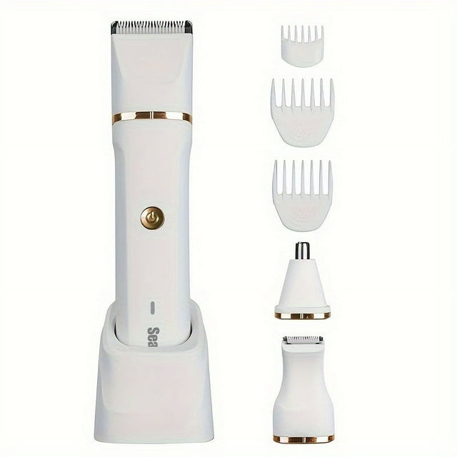 MesaSe Bikini Trimmer and Body Shaver Groomer - Rechargeable with USB Dock Replaceable Ceramic Blade Heads Nose Trimmer Heads Hygiene Razor for Smooth Skin