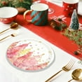 thumbnail image 4 of Pink and Gold Snowflake Christmas Tree Disposable Tableware, Party Tableware Set for Holiday Gatherings, Christmas Dinner, Birthday Celebrations, Festive Decorations and Events, 4 of 6