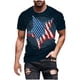 thumbnail image 1 of Hombres Casual cuello redondo Popular 3D bandera digital impresión pulóver Fitness deportes pantalones cortos mangas camiseta blusa Pompotops oipoqjl32949, 1 of 4