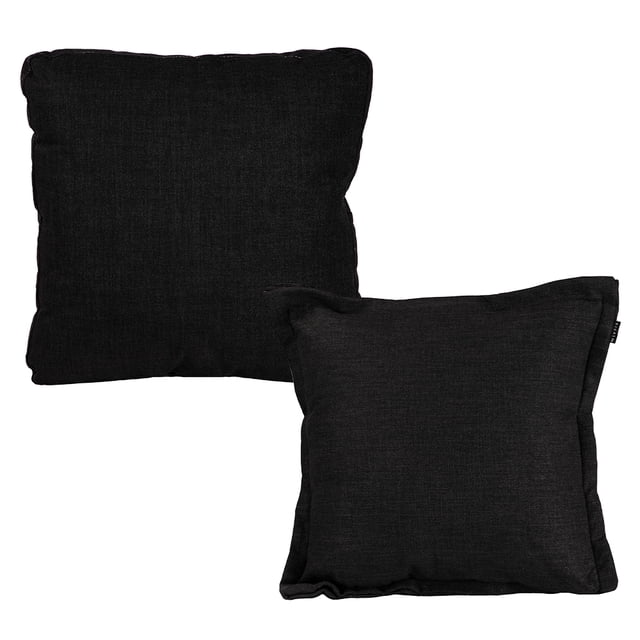 Set de 2 Cojines Decorativos (1 Cuadrado + 1 Cuadrado Grande) Belu Negro