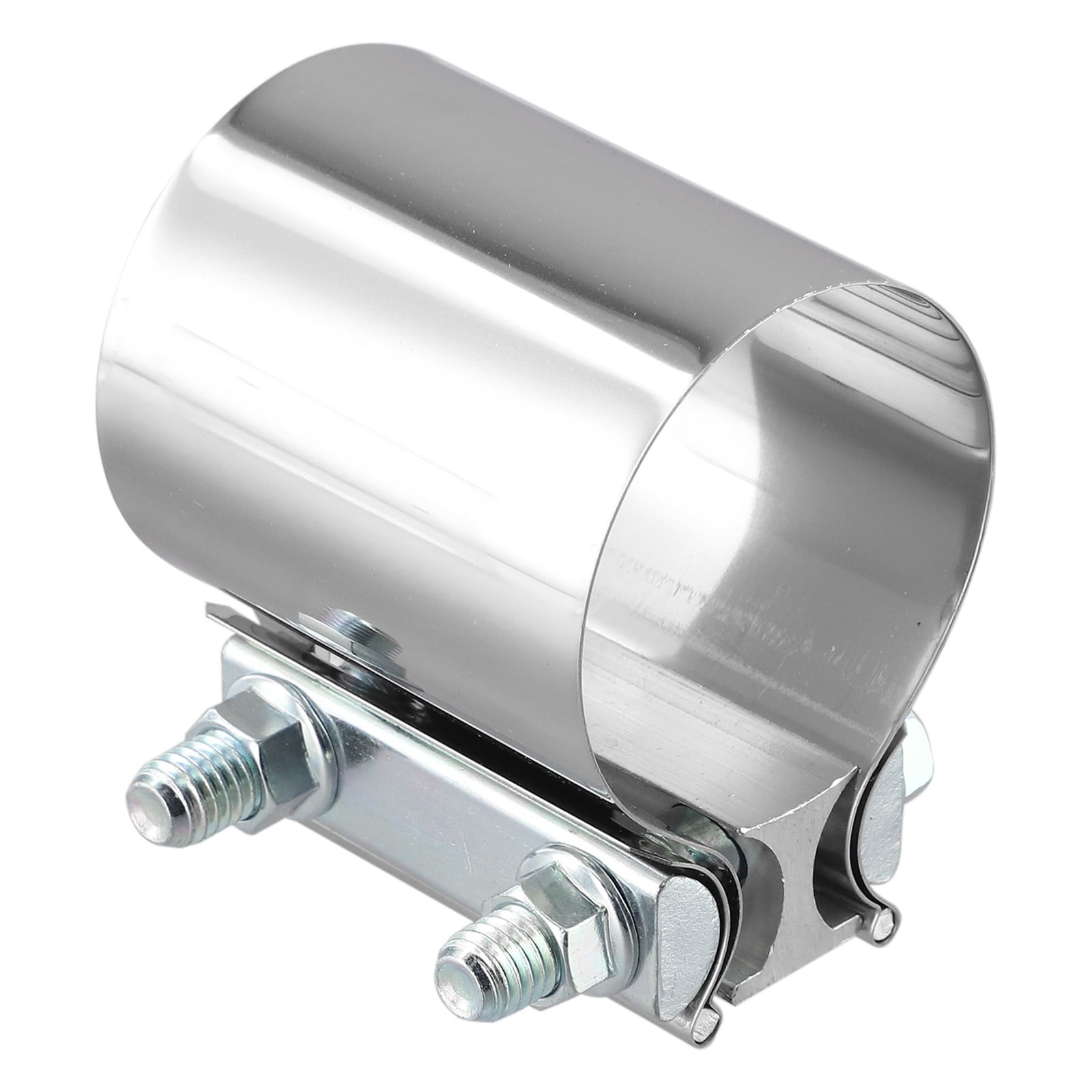 RANMEI 1Pc 304 Stainless Steel Butt Joint Band Muffler Exhaust Pipe Clamp Sleeve 2/2.25/2.5/2.75/3/4 Inch Exhaust Clamp