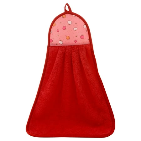 

1Pc Hand Towel Coral Velvet Dishcloth Hanging Washing Cloth Towel Dishcloth Kitchen Bathroom Kitchen Accessory Pattern Random